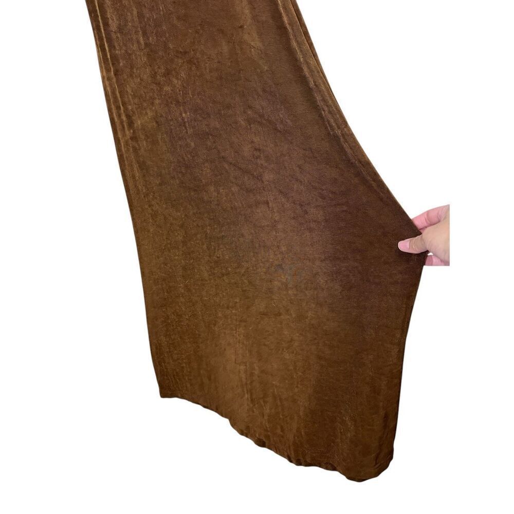 Vintage Coldwater Creek Brown Maxi Dress And Cardigan Set Size M - Picture 5 of 13